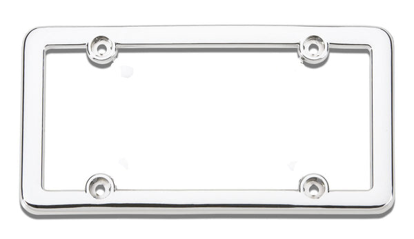 Nouveau Chrome Plastic License Plate Frame