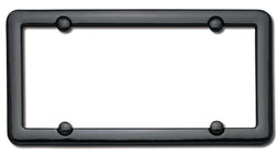 Nouveau Black Powder Coated License Plate Frame