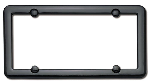 Nouveau Black Powder Coated License Plate Frame