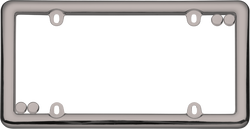 Nouveau Black Chrome License Plate Frame