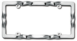 Twist Chrome Plating License Plate Frame