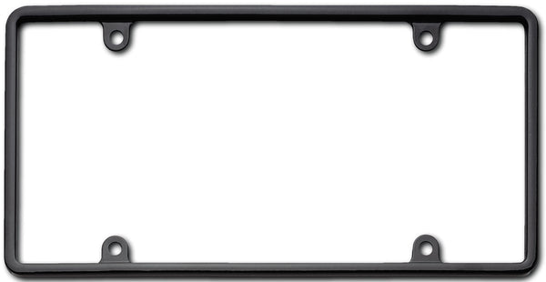 Slim Rim Black Powder Coated License Plate Frame