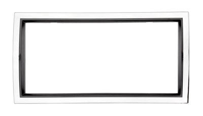 The Curve Two Tone Chrome Black Plated License Plate Frame