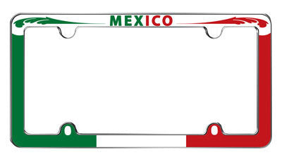 Mexico Chrome Plated License Plate Frame Plastic