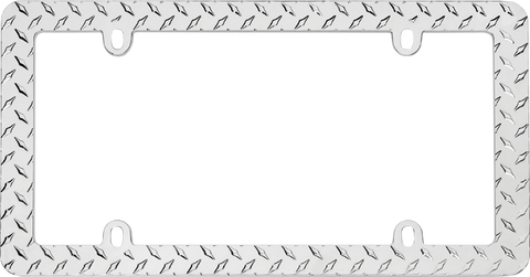 Diamond Plate Chrome Plated License Plate Frame