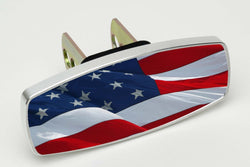 Patriotic Waving Flag Hitch Cover
