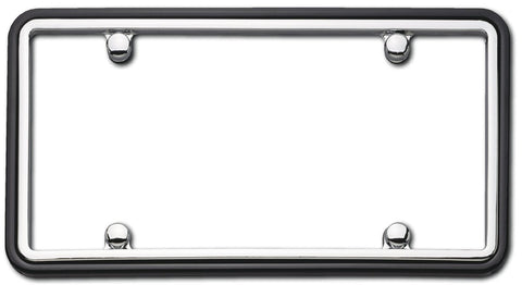 Two Tone Black Chrome Plated License Plate Frame