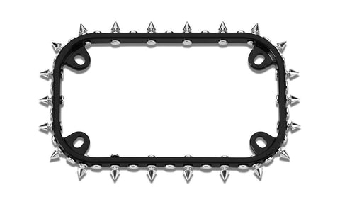 Motorcycle Spikes Black Chrome Plated License Plate Frame