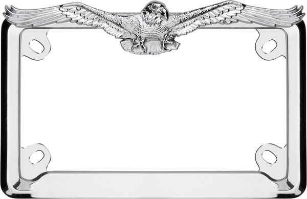 Motorcycle Eagle Chrome Plated License Plate Frame