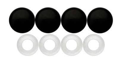 License Plate Frame Screw Covers Black