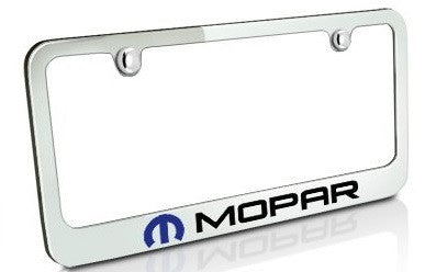 Chrome Dodge Mopar with logo License Plate Frame