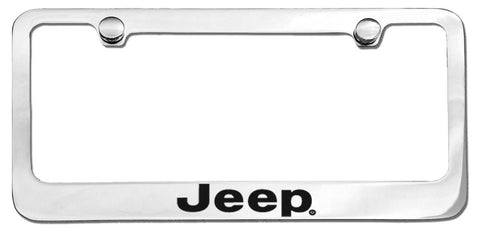 Chrome Jeep Logo License Plate Frame