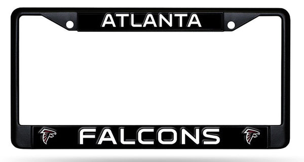 Atlanta Falcons Black Chrome License Plate Frame