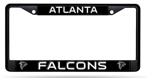 Atlanta Falcons Black Chrome License Plate Frame