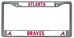 Atlanta Braves Chrome License Plate Frame
