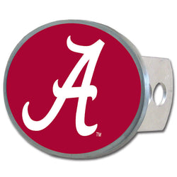 Alabama Crimson Tide Oval Metal Hitch Cover Class II and III