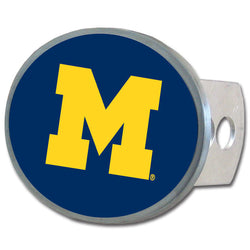 Michigan Wolverines Oval Metal Hitch Cover Class II and III