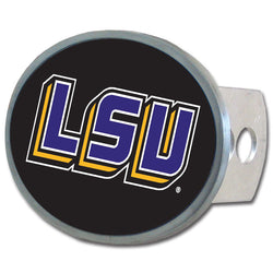 LSU Tigers Oval Metal Hitch Cover Class II and III