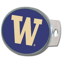 Washington Huskies Oval Metal Hitch Cover Class II and III