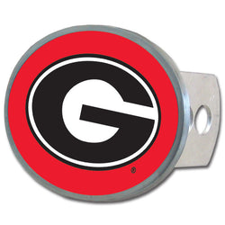 Georgia Bulldogs Oval Metal Hitch Cover Class II and III