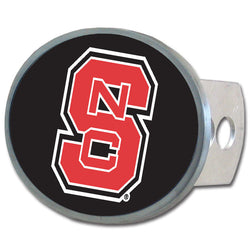 N. Carolina St. Wolfpack Oval Metal Hitch Cover Class II and III