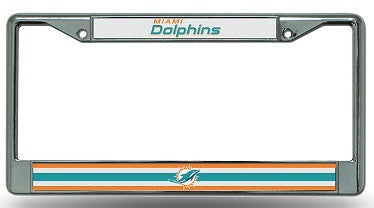 Miami Dolphins Chrome License Plate Frame