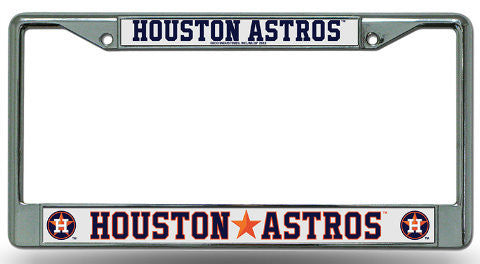 Houston Astros Chrome License Plate Frame