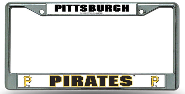 Pittsburgh Pirates Chrome License Plate Frame - New