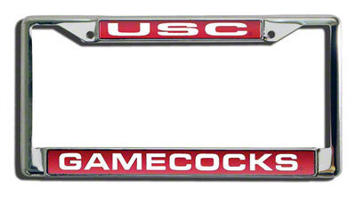 NCAA USC Gamecocks Laser Chrome License Plate Frame