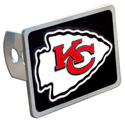 Kansas City Chiefs Hitch Cover Class II and Class III Metal Plugs