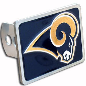 St. Louis Rams Hitch Cover Class II and Class III Metal Plugs