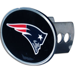 New England Patriots Oval Metal Hitch Cover Class II and III