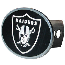 Oakland Raiders Oval Metal Hitch Cover Class II and III