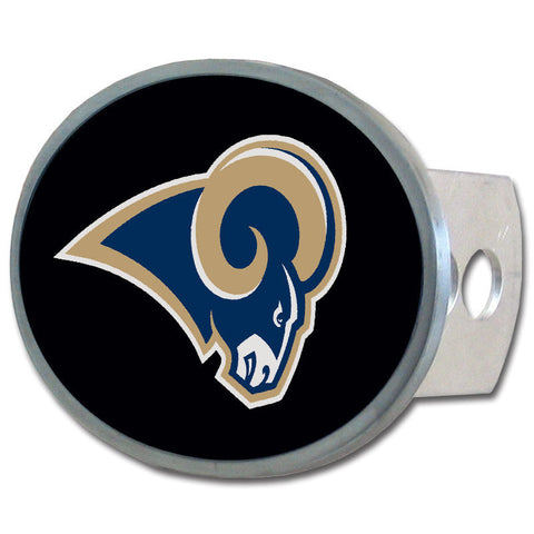 St. Louis Rams Oval Metal Hitch Cover Class II and III