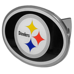 Pittsburgh Steelers Oval Metal Hitch Cover Class II and III