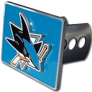 San Jose Sharks Hitch Cover Class II and Class III Metal Plugs