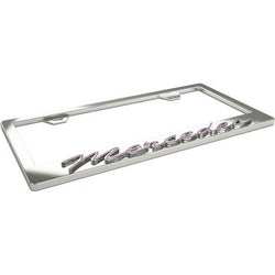 Mercedes Swarovski Chrome License Plate Frame Rose Crystals DISCONTINUED