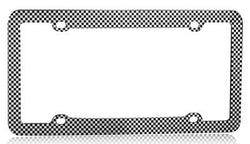 Carbon Fiber Reflex Plastic Simulated License Plate Frame