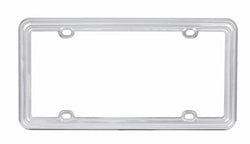 Light Silver Heavy Duty Plastic License Plate Frame