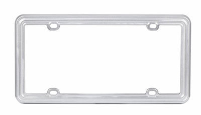 Light Silver Heavy Duty Plastic License Plate Frame