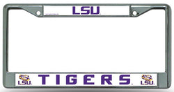 NCAA LSU Tigers Chrome License Plate Frame