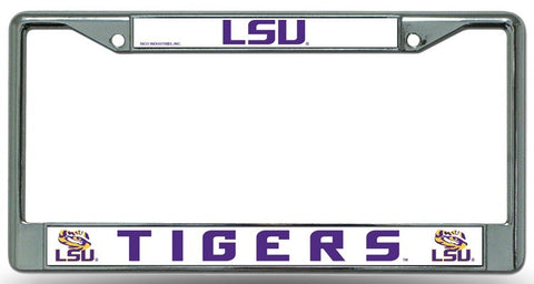 NCAA LSU Tigers Chrome License Plate Frame