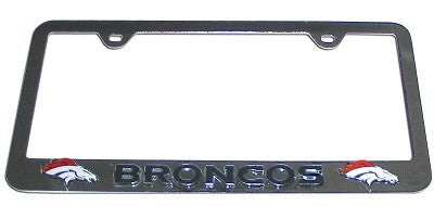 Denver Broncos Chrome Plated License Plate Frame