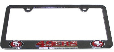 San Francisco 49ers Chrome Plated License Plate Frame