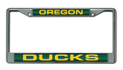 NCAA Oregon Ducks Laser Chrome License Plate Frame