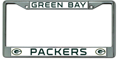 Green Bay Packers Chrome License Plate Frame