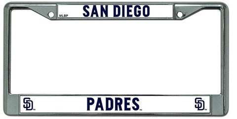 San Diego Padres Chrome License Plate Frame