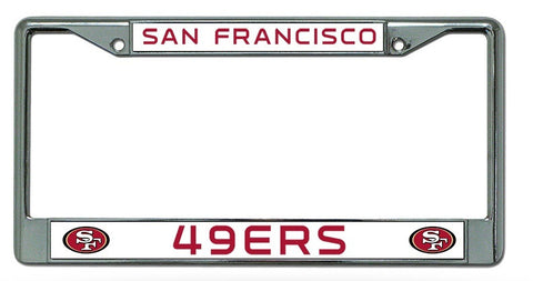 San Francisco 49ers Chrome License Plate Frame