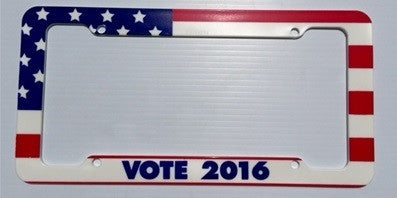 VOTE 2016 License Plate Frame Plastic