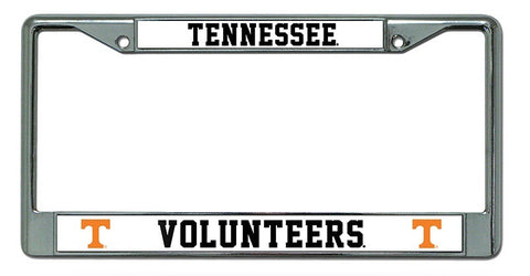 NCAA Tennessee Volunteers Chrome License Plate Frame